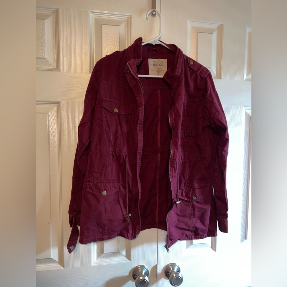NWOT Maroon Utility Jacket